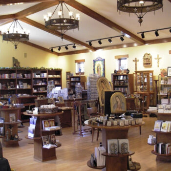 gift-shop-shrine-our-lady-guadalupe-church-la-crosse-wisconsin-2-gallery Gift products in the Flores Mariae Gift Shop at Our Lady of Guadalupe Shrine in La Crosse, Wisconsin.