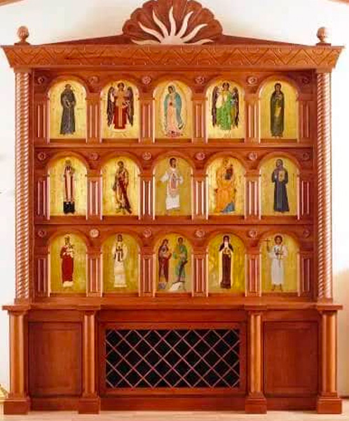 The Reredos, located in the Pilgrim Center The Reredos, located in the Pilgrim Center