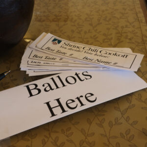 Ballots cast for the Best Taste and the Best Name Ballots cast for the Best Taste and the Best Name