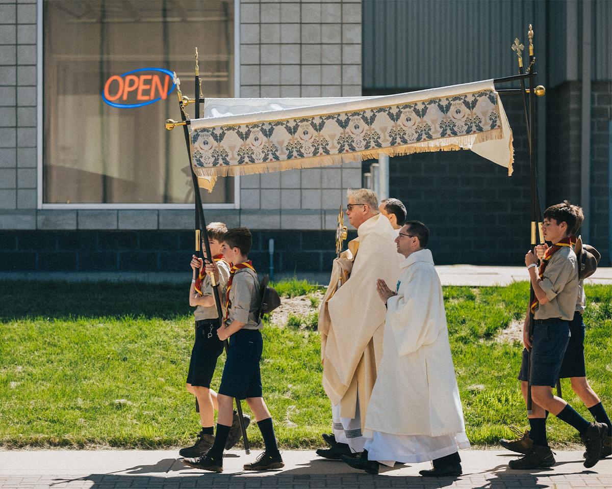 Bishop Battersby on Eucharistic Procession in the Diocese of La Crosse in Wisconsin Image of Eucharistic Procession In La Crosse, Wisconsin