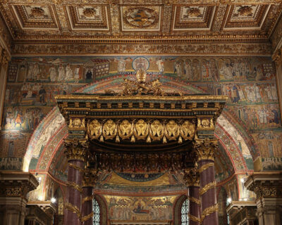 Baldacchino at St. Mary Major in Rome Baldacchino at St. Mary Major in Rome