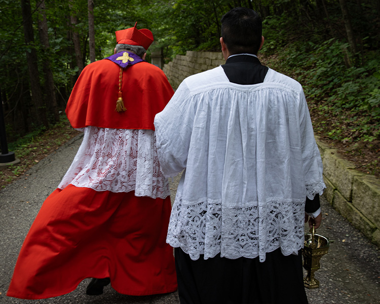 Cardinal-Burke-walking-up-the-Pilgrim-Path-at-the-Guadalupe-Shrine Cardinal-Burke-walking-up-the-Pilgrim-Path-at-the-Guadalupe-Shrine