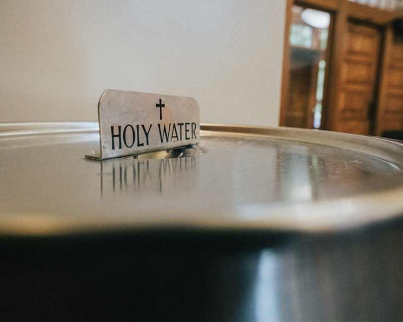 Holy water in the Pilgrim Center at the Guadalupe Shrine in La Crosse Holy water in the Pilgrim Center at the Guadalupe Shrine in La Crosse