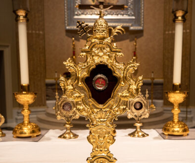 Relic of the True Cross in Reliquary at the Guadalupe Shrine in La Crosse