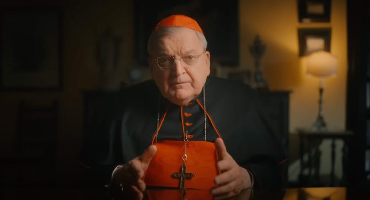 Cardinal Burke emphasizes the need for Our Lady's protection in a video at the Shrine of Our Lady of Guadalupe in La Crosse, Wisconsin, on February 27, 2024.