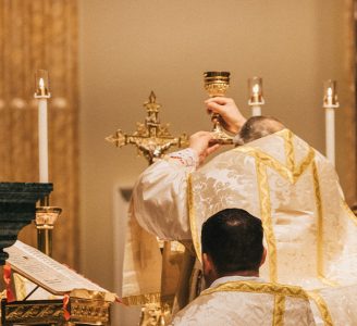 The Most Precious Blood of Christ in the Chalice Mass offered by Cardinal Burke at the Shrine of Our Lady of Guadalupe