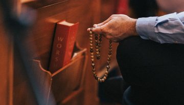 Praying the Rosary at Our Lady of Guadalupe in La Crosse, WI