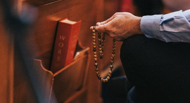 Praying the Rosary at Our Lady of Guadalupe in La Crosse, WI
