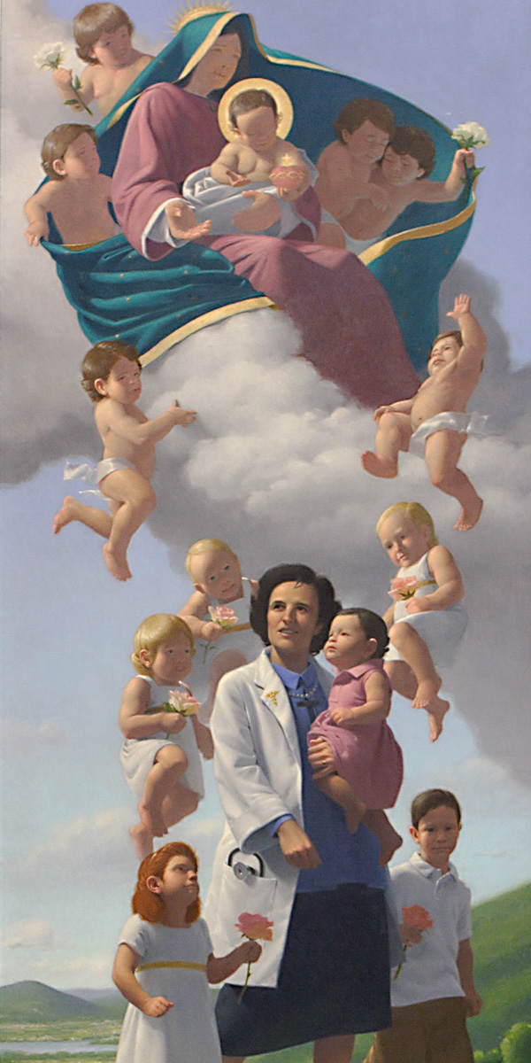 Pintura del altar de Santa Gianna Molla